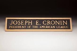 Joe Cronin nameplate