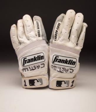 Luis Castillo 35-Game Hitting Streak batting gloves