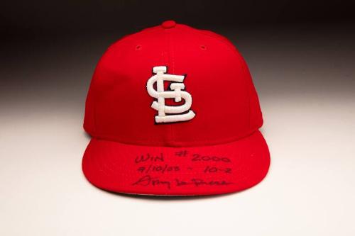 Tony La Russa 2000th Managerial Win Autographed cap