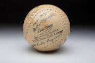 Rockford Peaches Autographed ball