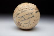 Rockford Peaches Autographed ball