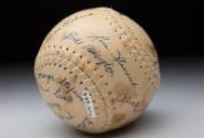 Rockford Peaches Autographed ball