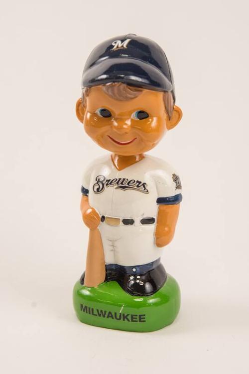 Milwaukee Brewers Bob "Bullhead" Bruer bobblehead