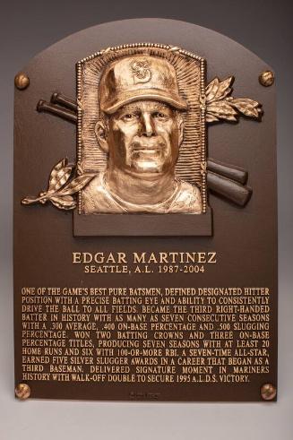 Edgar Martinez Hall of Fame Induction plaque